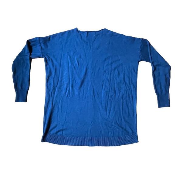 Women's Zenana Blue Long Sleeve Sweater/blouse top. Size Small. Cozy. Soft. - Picture 4 of 7